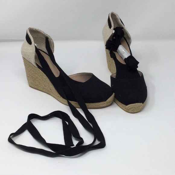 Aldo Efemina Wedge Sandal Lace Up Black BRAND NEW - Picture 4 of 6